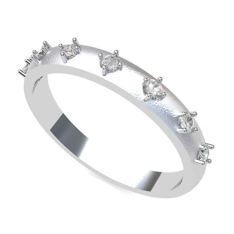 Silver American Diamond Band Ring Silver American Diamond Band Ring