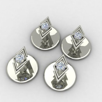 American Diamond Silver Buttons American Diamond Silver Buttons