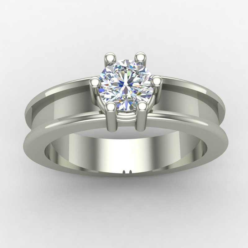 Round Solitaire American Diamond Ring Round Solitaire American Diamond Ring