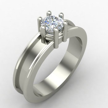 Round Solitaire American Diamond Ring Round Solitaire American Diamond Ring