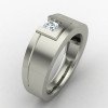 Solitaire Ring With Hallmark Silver
