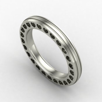 Silver Anniversary Promise Band Ring