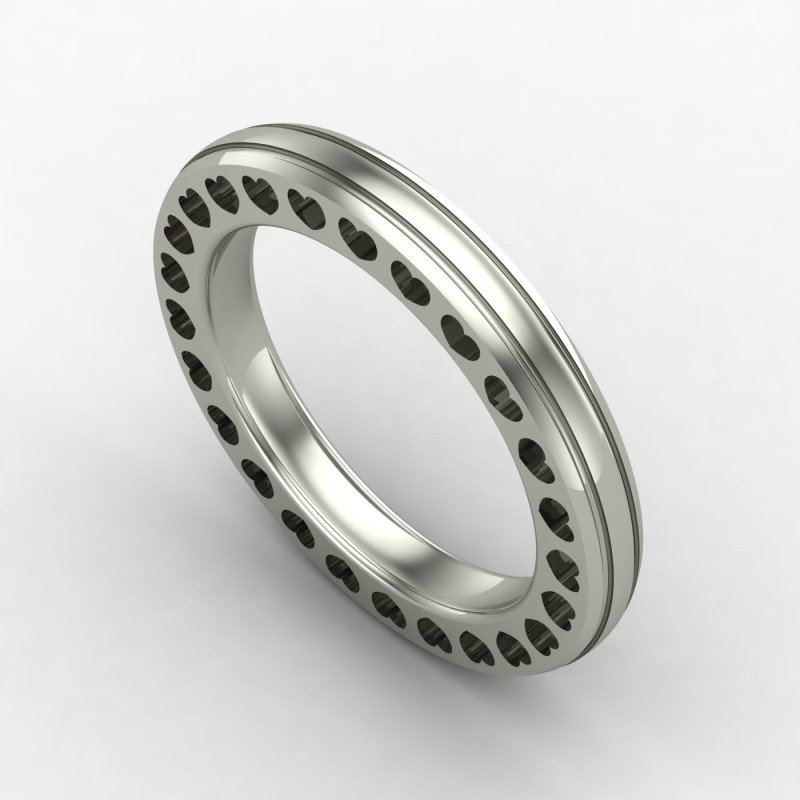 Silver Anniversary Promise Band Ring