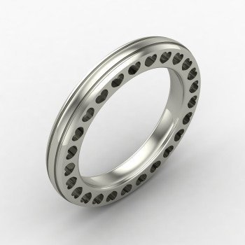 Silver Anniversary Promise Band Ring Silver Anniversary Promise Band Ring