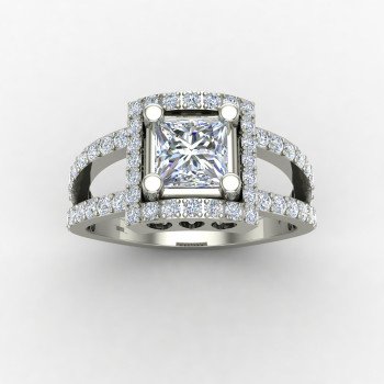 Princess American Diamond Solitaire Ring