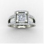 Princess American Diamond Solitaire Ring