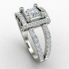 Princess American Diamond Solitaire Ring