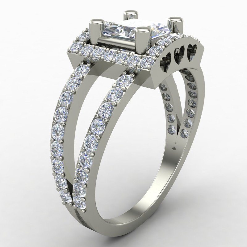 Princess American Diamond Solitaire Ring