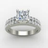 Princess American Diamond Solitaire Wedding Band Princess American Diamond Solitaire Wedding Band