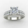 Princess American Diamond Solitaire Wedding Band Princess American Diamond Solitaire Wedding Band