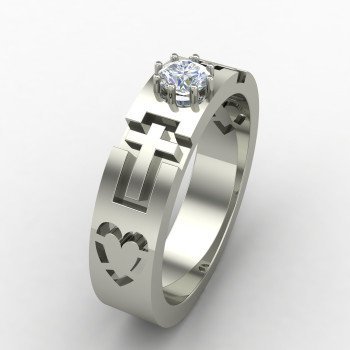 Christ Solitaire American Diamond Ring Christ Solitaire American Diamond Ring