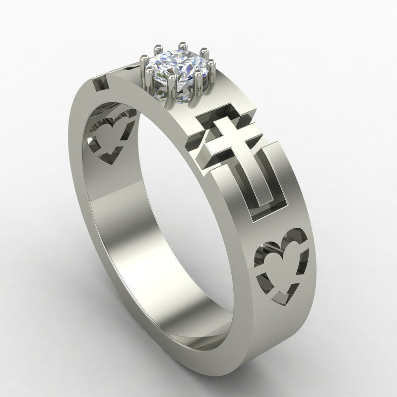Christ Solitaire American Diamond Ring Christ Solitaire American Diamond Ring