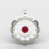 Ruby Swastik Pendant