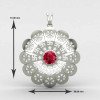 Ruby Swastik Pendant