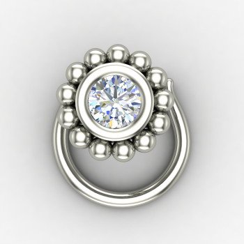 Traditional Silver Nose Pin for Festivals