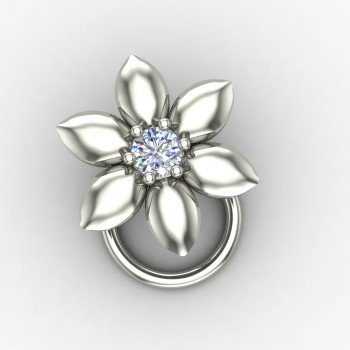 Silver Nose Pin for Office Wear