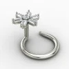 Elegant Silver Nose Pin