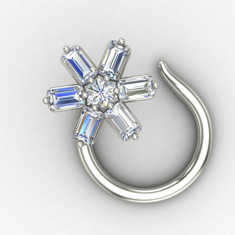 Elegant Silver Nose Pin