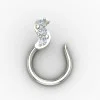 Trendy Silver Nose Pin