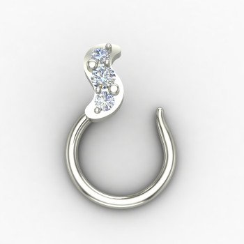 Trendy Silver Nose Pin