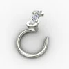 Trendy Silver Nose Pin