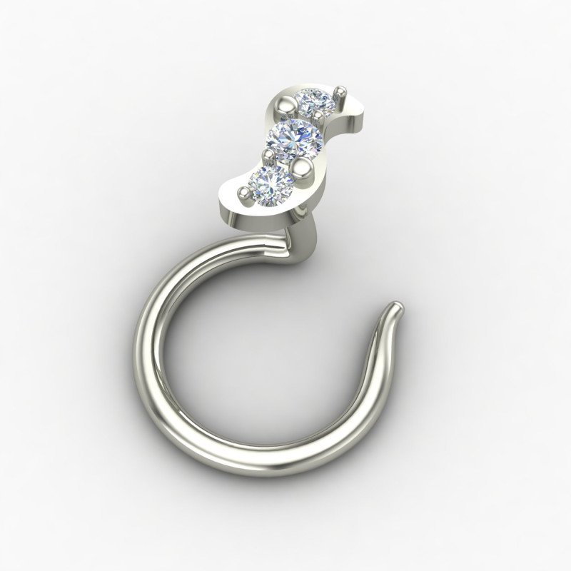 Trendy Silver Nose Pin