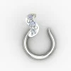 Trendy Silver Nose Pin