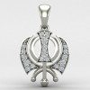 Silver Khanda Pendant