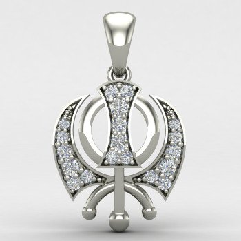 Silver Khanda Pendant