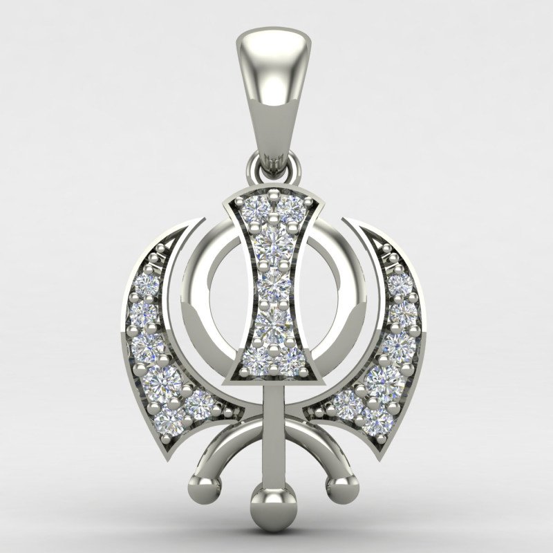 Silver Khanda Pendant