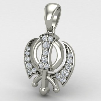 Silver Khanda Pendant