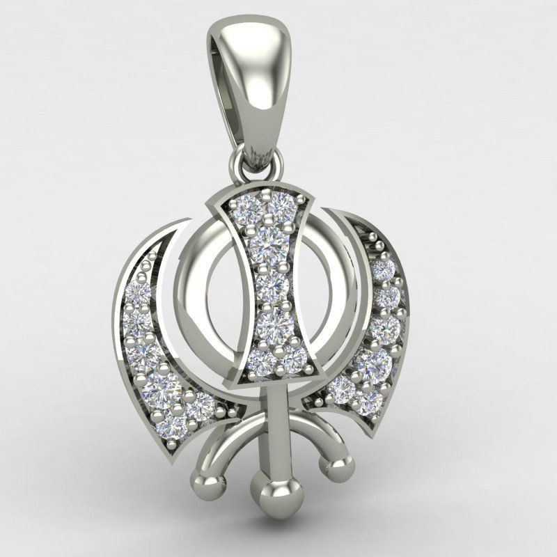 Silver Khanda Pendant
