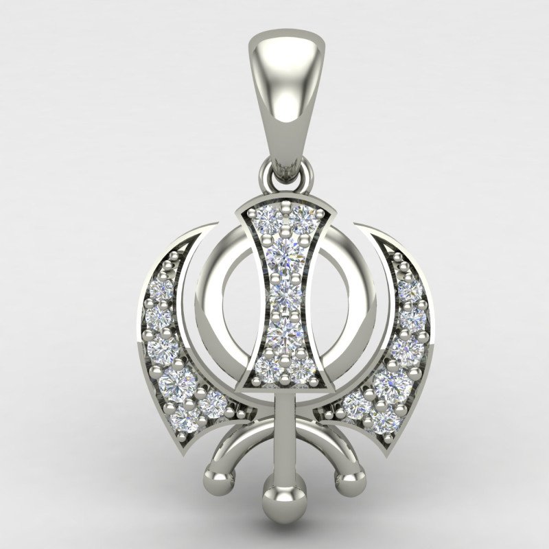 Silver Khanda Pendant