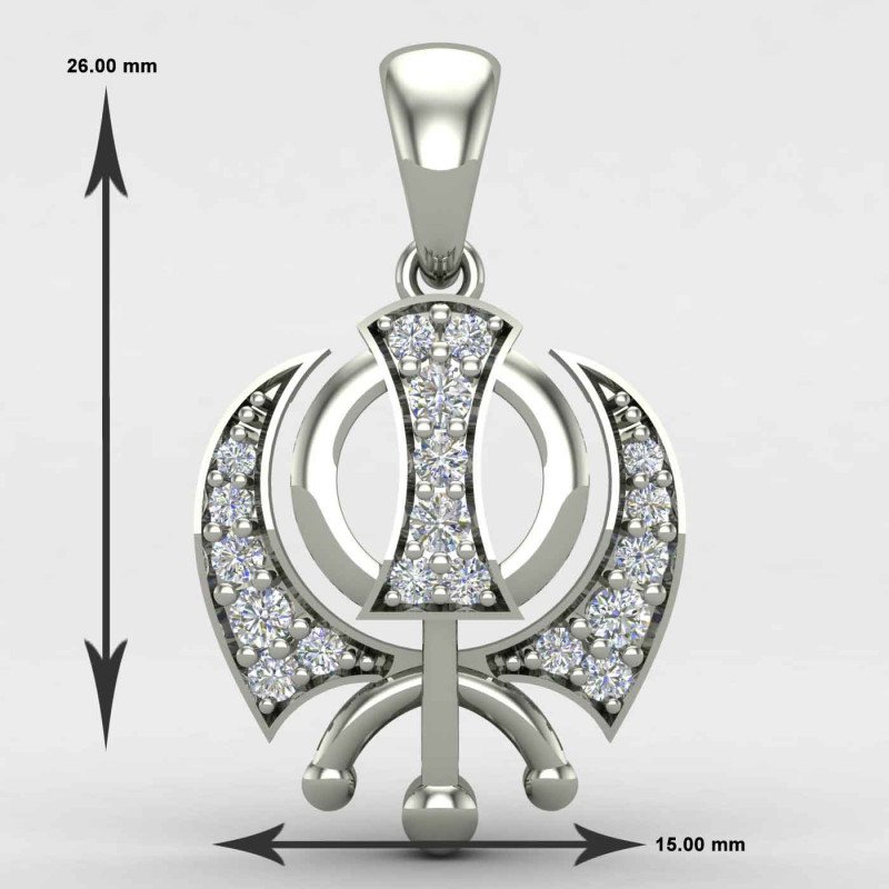 Silver Khanda Pendant
