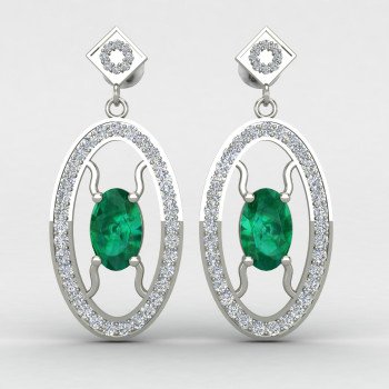 Women Emerald Earring