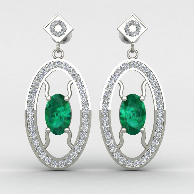 Women Emerald Earring