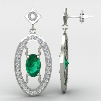 Women Emerald Earring Women Emerald Earring