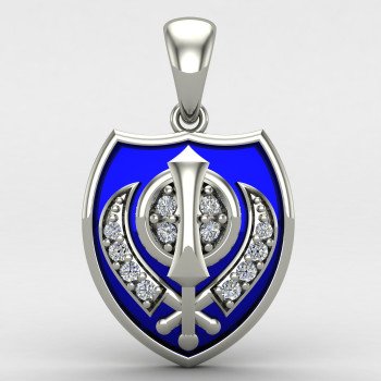 Women Silver Khanda Locket