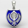 Women Silver Khanda Locket Women Silver Khanda Locket
