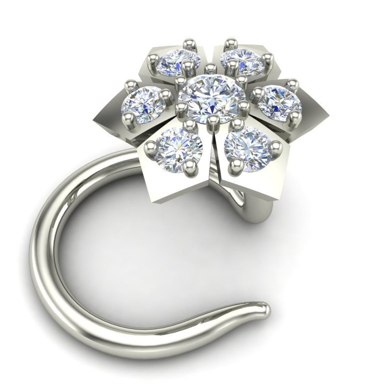 Traditional Modern Silver Nose Pin