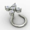 Modern Silver Nose Pin