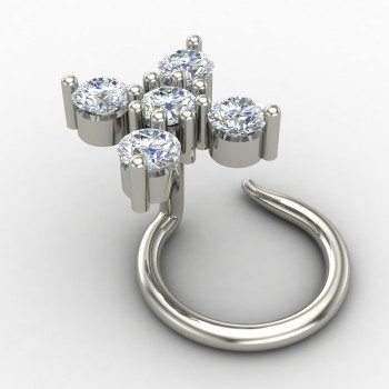Modern Silver Nose Pin Modern Silver Nose Pin