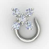 Modern Silver Nose Pin