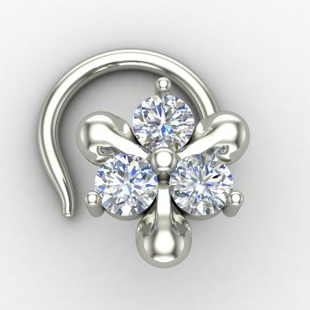 Silver Nose Pin for College Girls