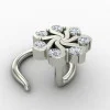 Floral Silver Nose Pin