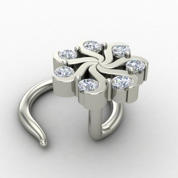Floral Silver Nose Pin Floral Silver Nose Pin
