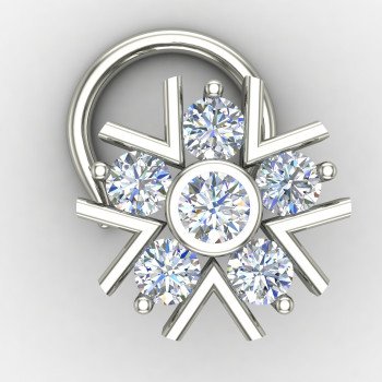 Silver Nose Pin for Festive Wear