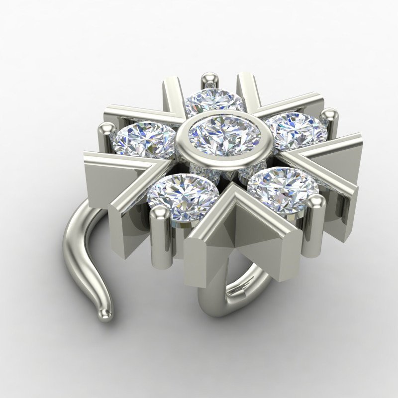 Silver Nose Pin for Festive Wear