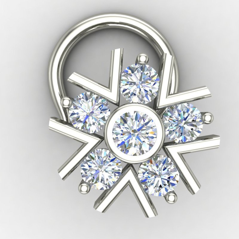 Silver Nose Pin for Festive Wear