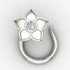 Silver Nose Pin with Stone